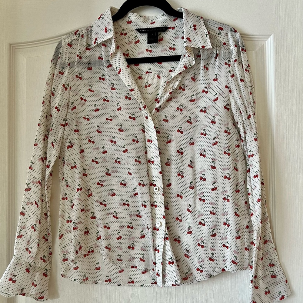 Marc Jacobs Cherry Button Up Shirt